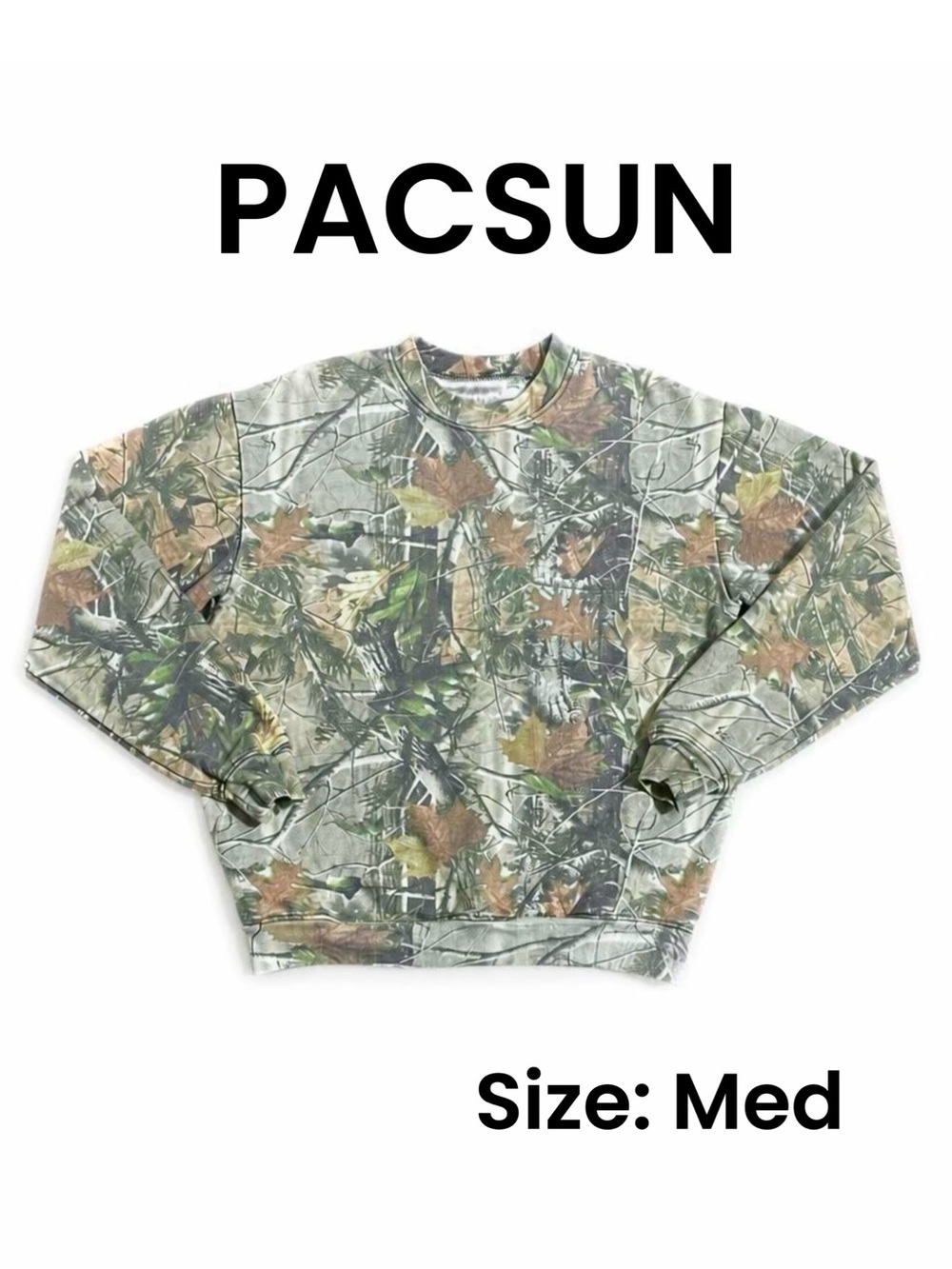 Pacsun Camo Crew Neck Sweatshirt